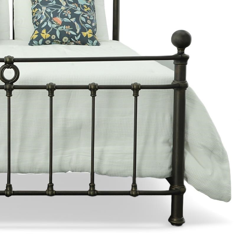 Wesley Allen Iron Beds 1054CBMPF5/0AGG Complete Queen Latif Bed with